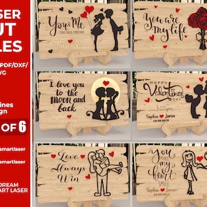 Personalized Couple Sign Laser Cut File: Valentine&#39;s Day Decor (Digital Download)