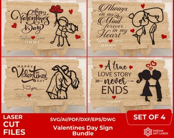 Laser Cut Couple Sign: Valentine's Day Shelf Decor (Digital Files)