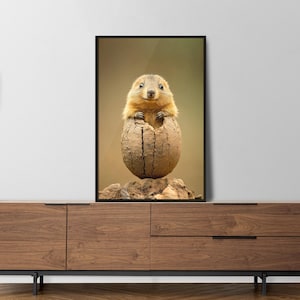 Stampa artistica da parete Quokka, poster di animali australiani, graziosa decorazione della fauna selvatica, regalo per gli amanti degli animali, illustrazione verticale della natura / Coco Quokka