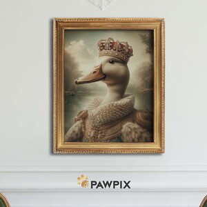 Wandkunst "Königliche Gans" - Poster,  Königliche Deko , Wohnzimmer
