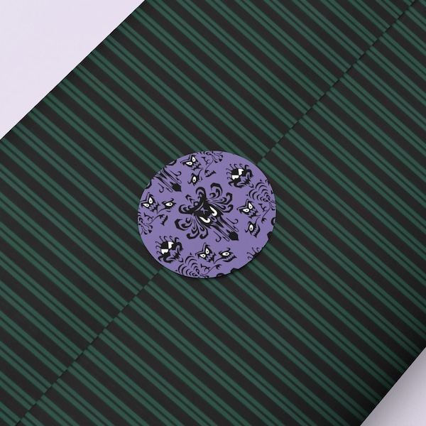 Haunted Mansion Maid Pattern Disney Custom Wrapping Paper Gift Wrap | Multiple Sizes | Matte or Satin Finish