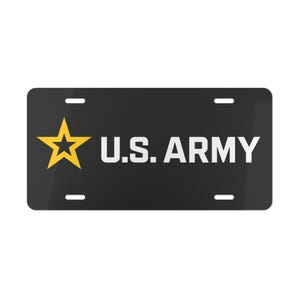 US Army Patriotic USA Military Veteran - Vanity Plate Aluminum Pre-drilled Holes