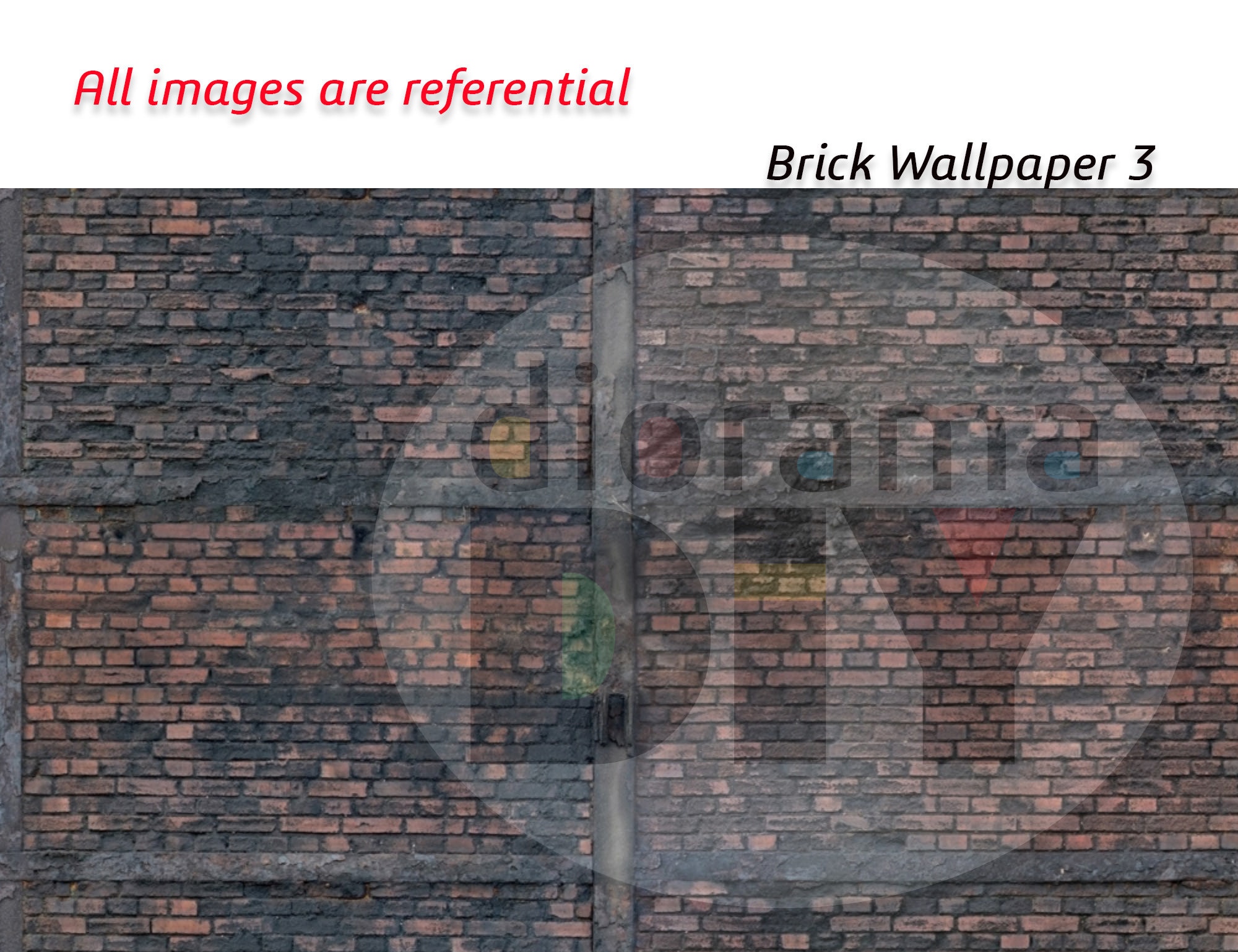 5 X Diorama Brick Wallpaper Patterns - Sheets in A4 and A3 Format ...