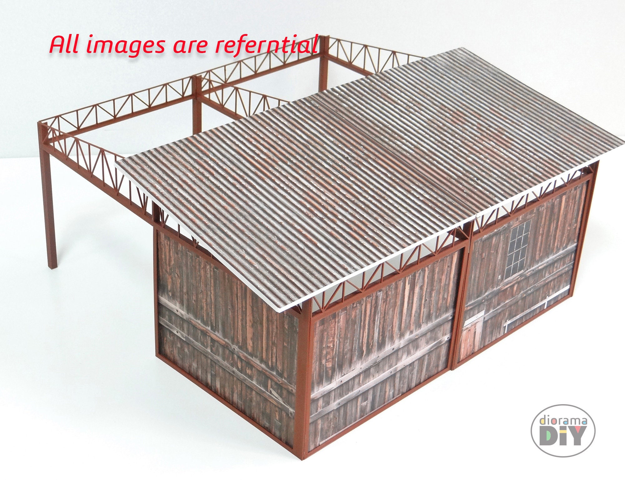 DIY Printable Diorama Big Garage Shed 1:18 Instant Download Pdf, Stl ...