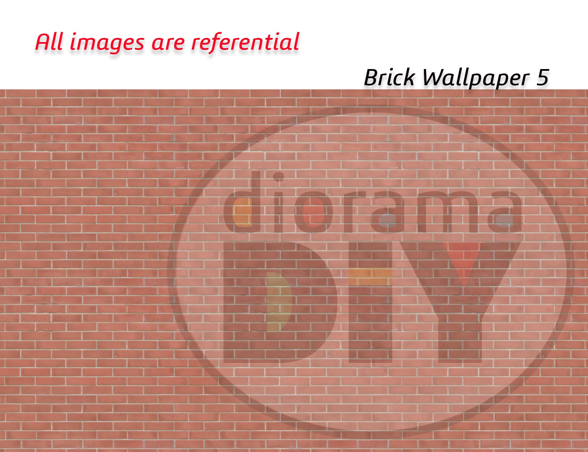 5 X Diorama Brick Wallpaper Patterns - Sheets in A4 and A3 Format ...