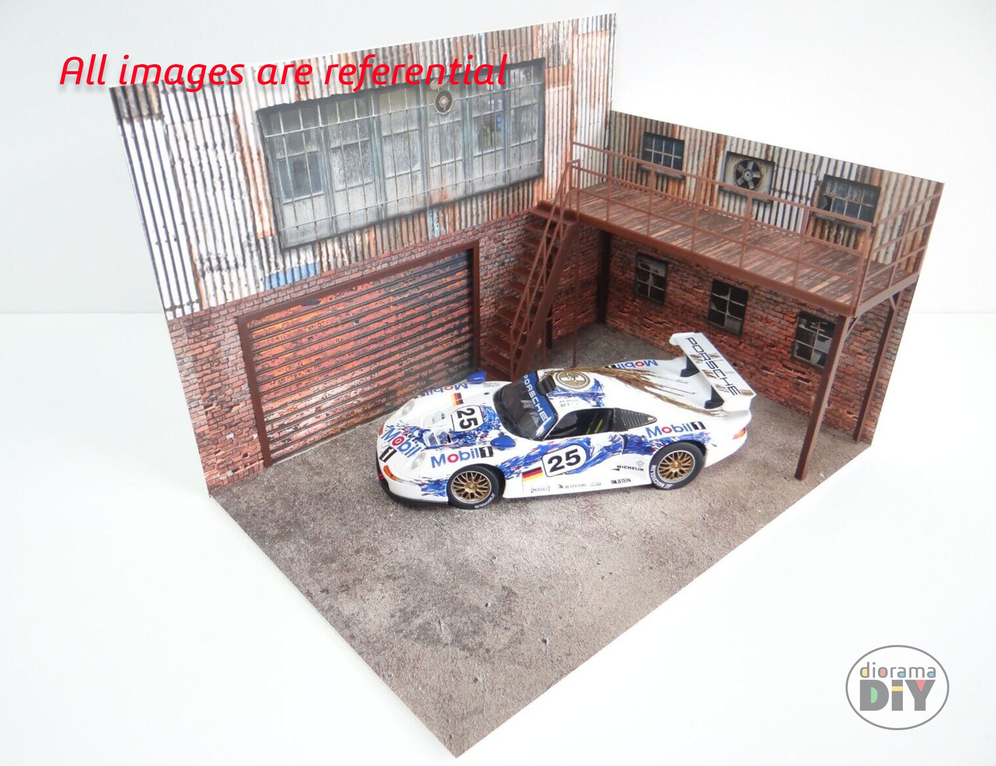 DIY Printable Diorama 2 Floor Garage 1:18 Instant Download Pdf, Stl ...