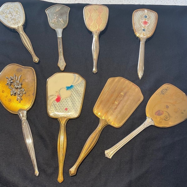 Vintage Vanity Hand Mirrors and Brushes Mismatched Sold Separately Shabby Chic Collectibles