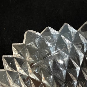 Vintage Indiana Glass Diamond Point Ruffled Candy Dish - Etsy