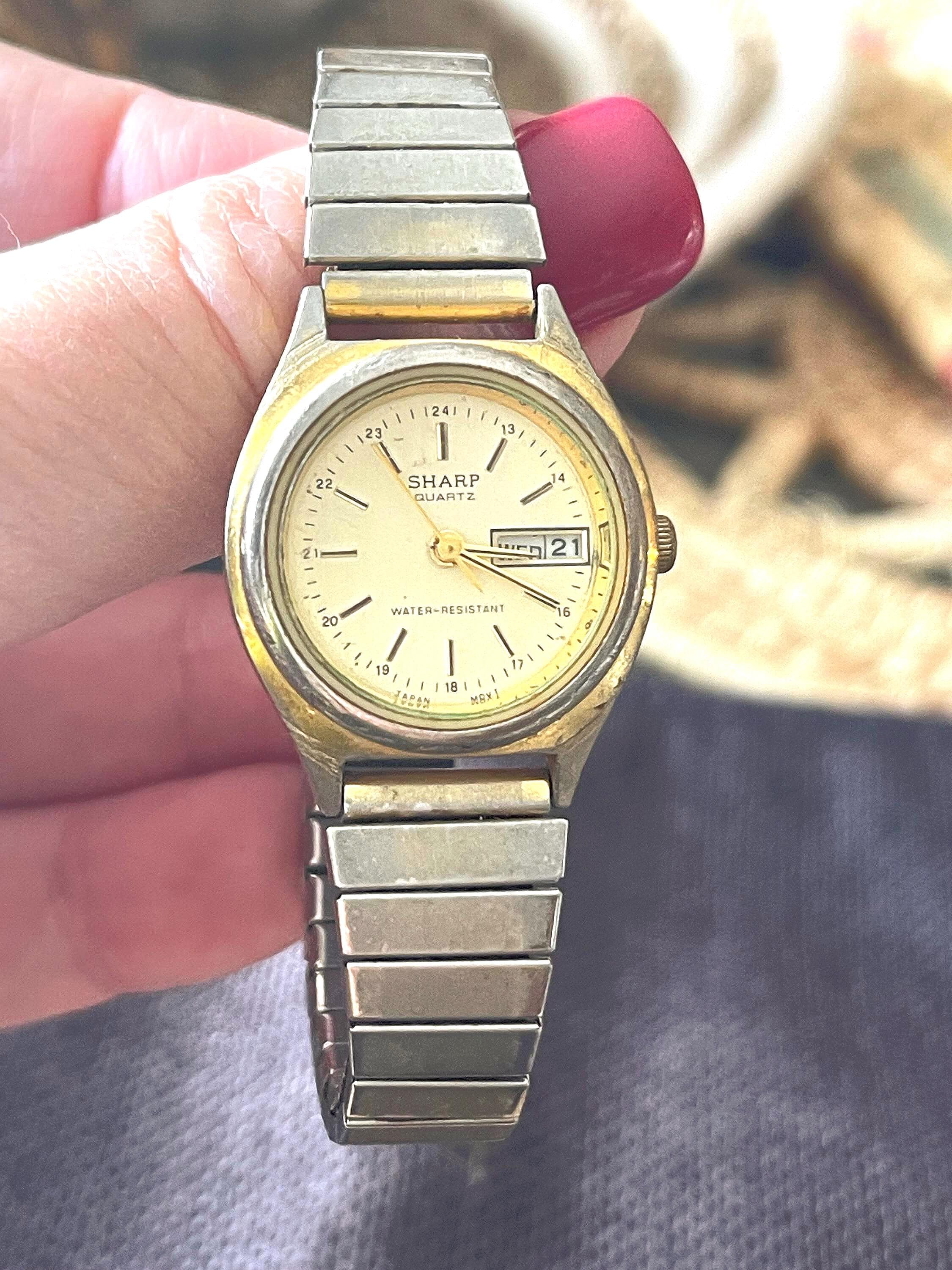 Vintage Sharp Best Quality LCD Quartz Women Gold Watch Made In Hong Kong 545075V Sharp Ladies Watch - Etsy main image 4
