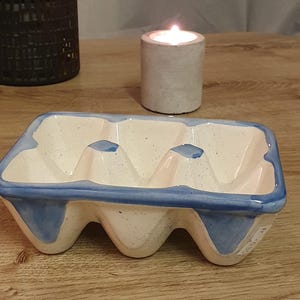 Ceramic egg holder from Vallauris, ceramic egg carton