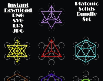 Sacred Geometry Platonic Solids Bundle (Digital Download)