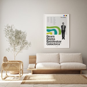 High Resolution Print Poster of THE OFFICE Show &quot;Dwight Schrute-Bears,beets,battlestar Galactica&quot;