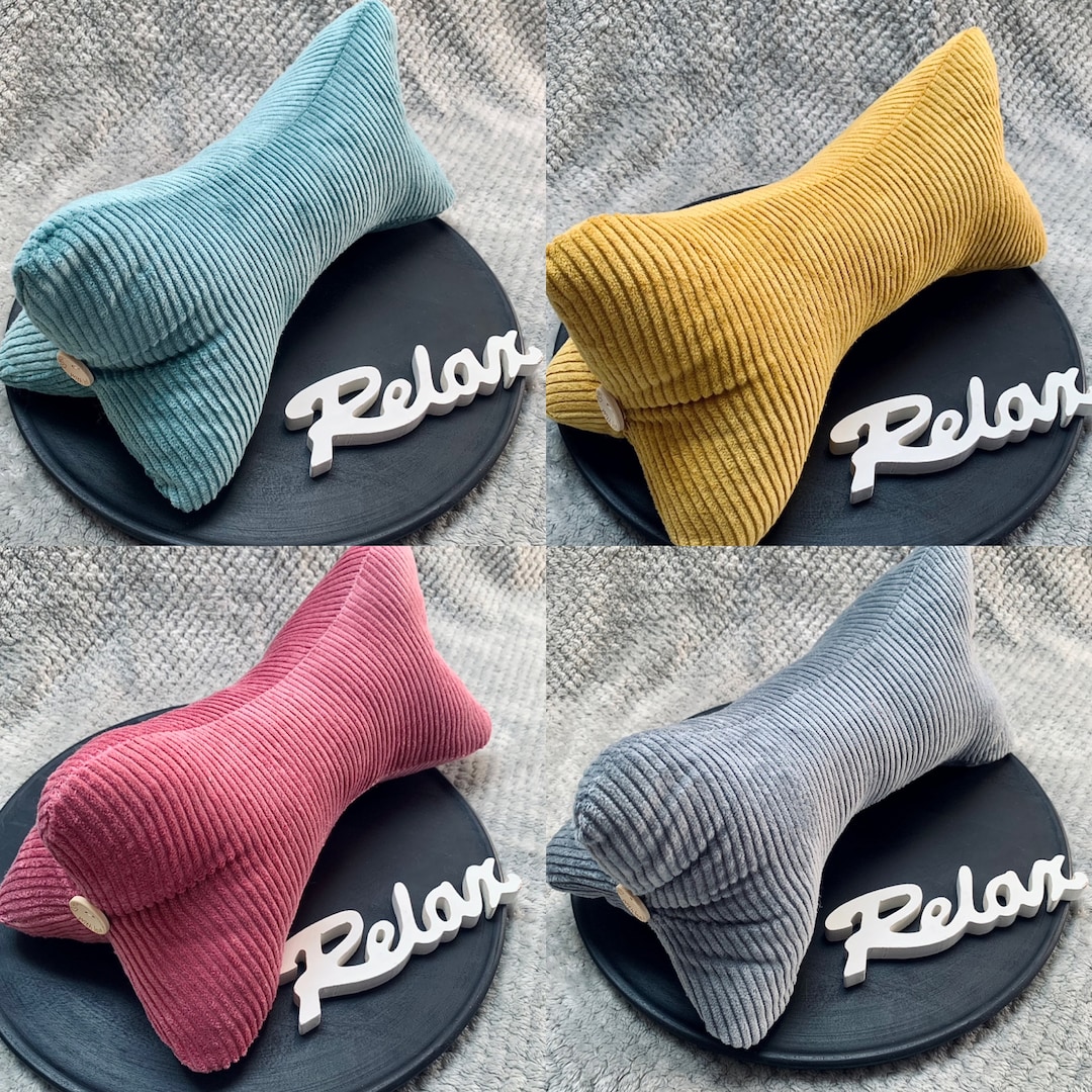 Leseknochen Nackenkissen Cord - Handgestopft In Deutschland