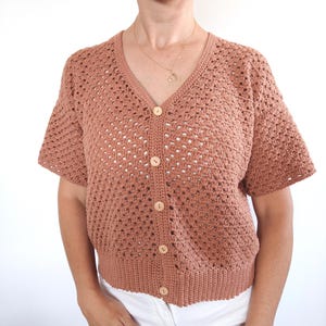 Crochet cardigan pdf shirt granny stitch pattern PDF women crochet  jacket instant download