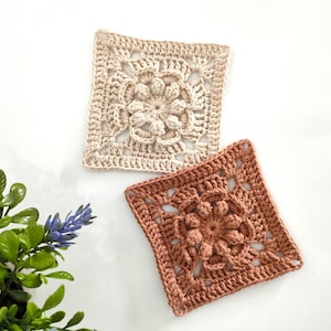Crochet Daisy Granny Square Pattern: PDF Flower Motif (4x4 inch, US Terms)