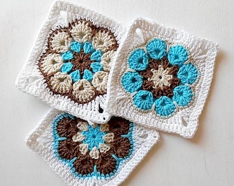 African Flower Granny Square Pattern: Crochet Blanket Bag (PDF Download)