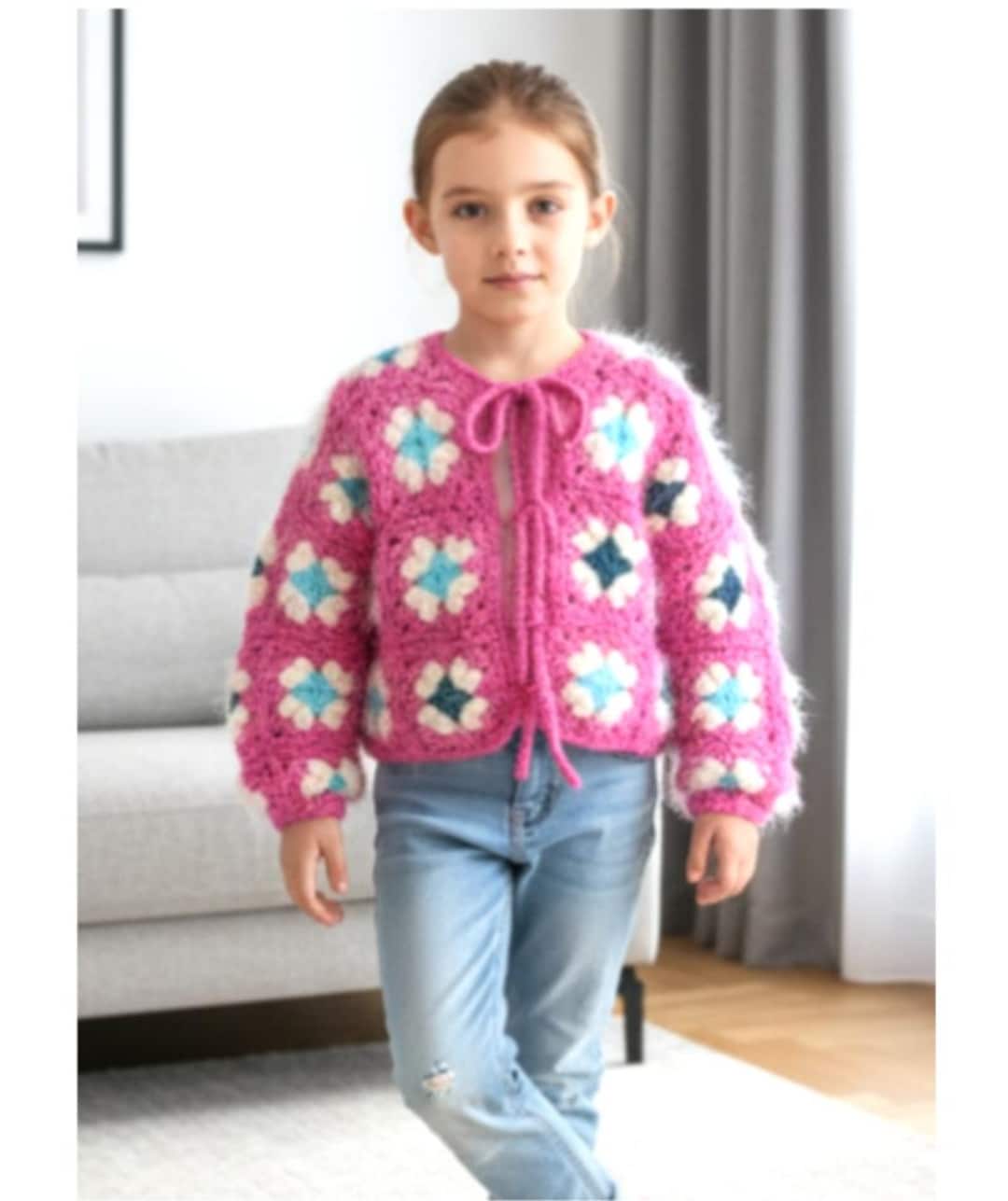 Cardigan Jacket Crochet Pattern Granny Squares for Baby Girl PDF PDF ...