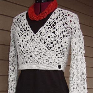 Bolero cardigan squares motif wedding bolero crochet pattern lace cardigan pattern PDF