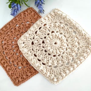 Crochet pattern granny square textured granny square motif for blanket PDF download