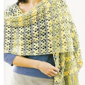 Wrap shawl crochet pattern scarf crochet pattern lace shawl pattern instant download