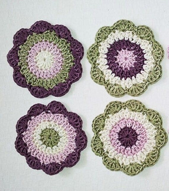 KIT ALL'UNCINETTO ALL'UNCINETTO per principianti sottobicchieri di fiori EUR 29,07 - IT