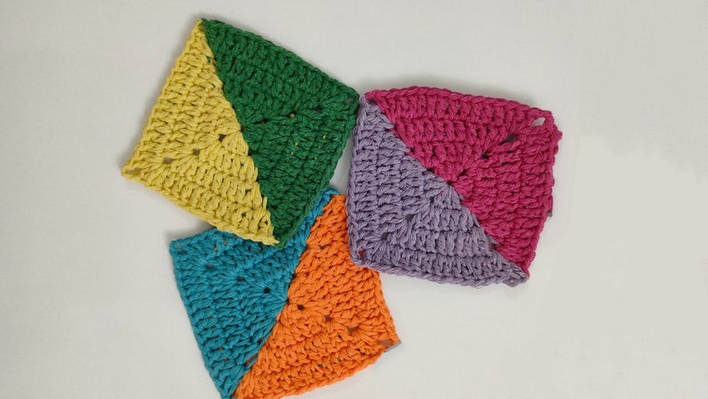 Solid Granny Square Crochet Pattern: Beginner Blanket Motif (PDF Pattern) image 1