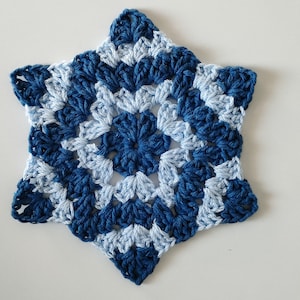 Diamond Hexagon Crochet Pattern: Granny Square Motif (PDF Pattern)