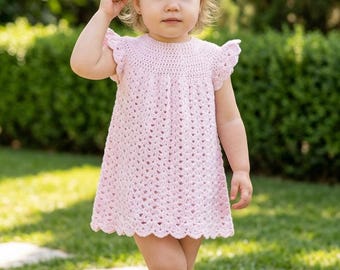 Crochet dress baby girls newborn pattern PDF instant download