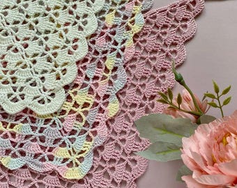 Bandana crochet pattern lace summer scarf hair PDF instant download