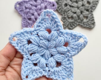 Star Crochet Pattern, Beginner Coaster Motif (PDF)