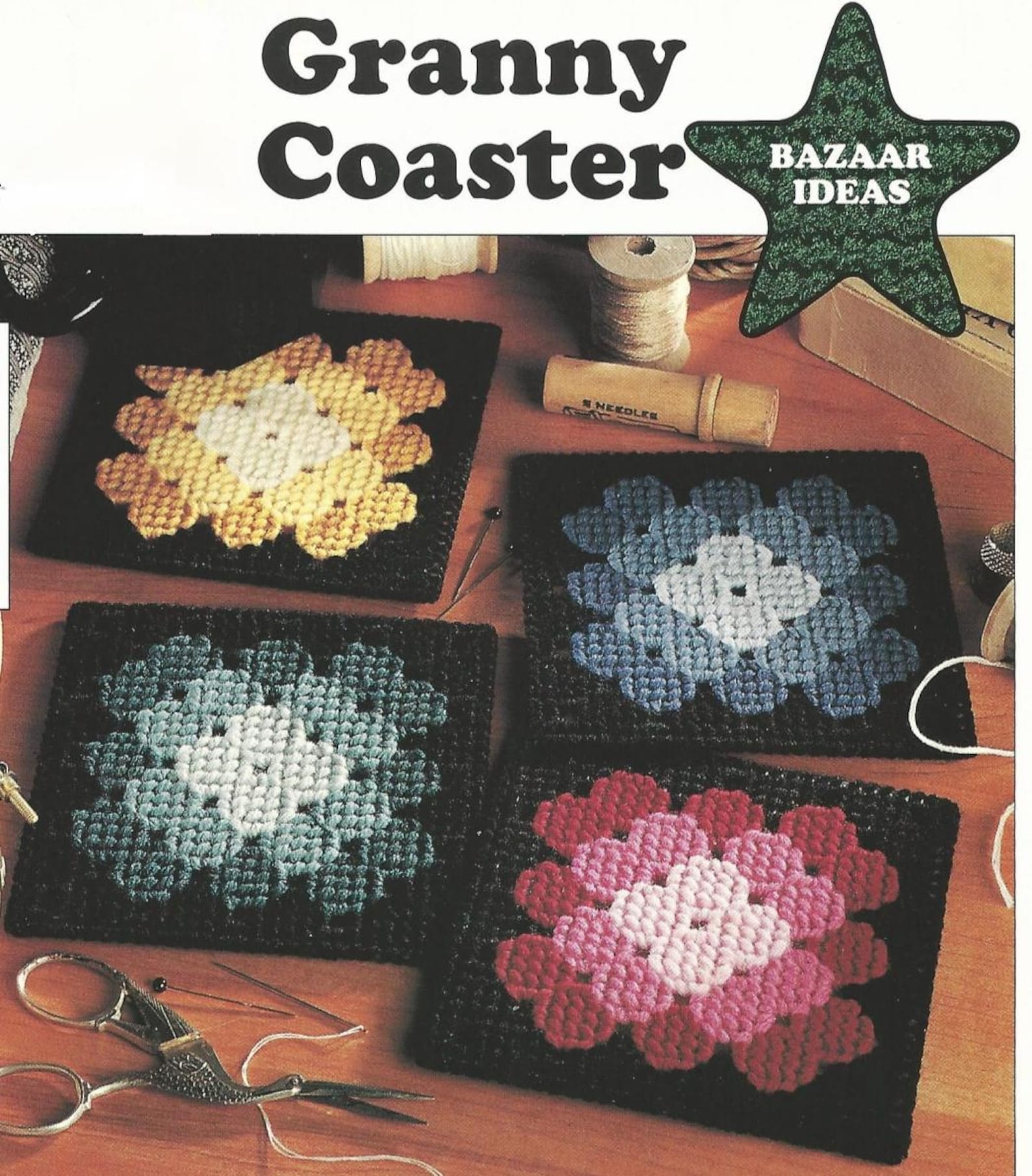 Granny Square Coasters Pattern: Plastic Canvas PDF (instant Download ...
