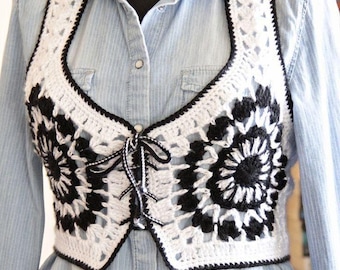 Vest top crochet pattern pentagon waistcoat easy  pattern PDF download