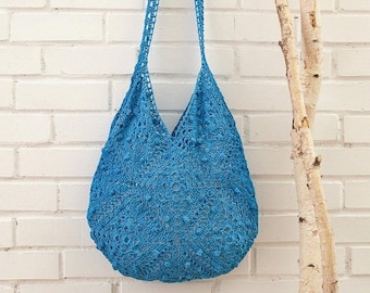 Patrón de bolso de ganchillo con diseño de cuadrado de la abuela, bolso con motivo (patrón en PDF)