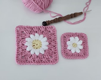 Daisy Grandma Square Häkelanleitung: Anfänger Motiv Decke (PDF Pattern) sofortdownload