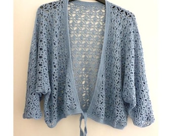 Lace Crochet Cardigan Pattern, Summer Women's Jacket (PDF Download)