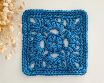 Flower Granny Square Crochet Pattern (PDF)