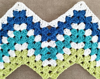 Ripple Granny Stitch Crochet Blanket Pattern (PDF)