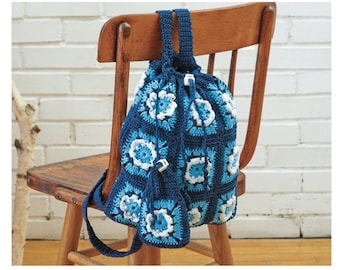 Granny Square Crochet Backpack Pattern (PDF Download)
