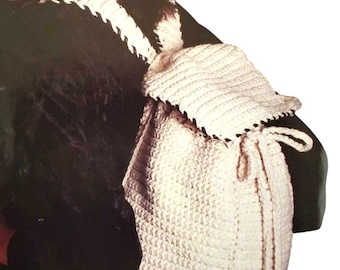 Crochet Backpack Pattern: Easy Drawstring Bag (PDF Pattern) instant download
