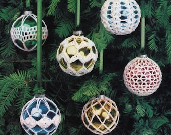 Crochet pattern Christmas ball retro ornament Home decor pdf instant download