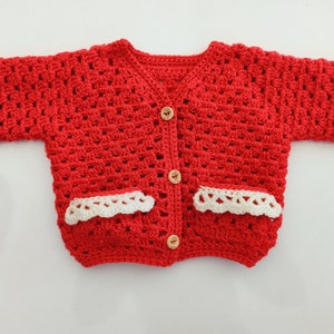 Baby crochet cardigan, baby crochet pattern, cardigan crochet  0-6,6-12, 12-18, 18-24 lmounts 2-3 4-5 years