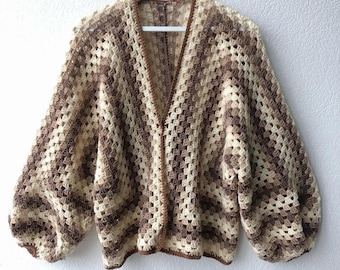 Crochet pattern hexagon cardigan PDF