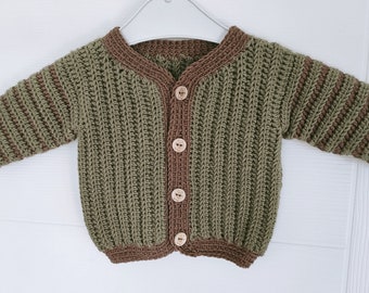 Crochet Baby Cardigan Pattern, Eshil Design (0-30 Months)