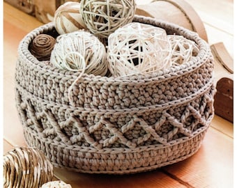 Crochet Basket Pattern: Easy Bulky Yarn (PDF Download)
