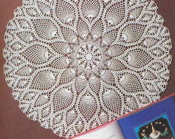 Doily crochet pattern vintage pattern 20 inch decor table instant download