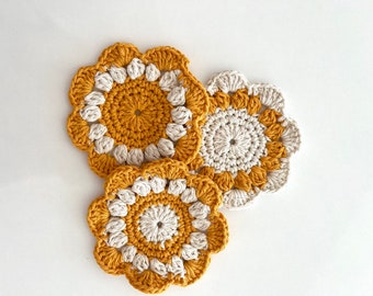 Flower Coaster Crochet Pattern, Tea Coaster (PDF Download)