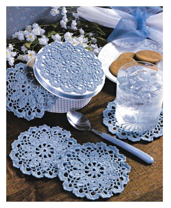 Vintage Crochet Coasters Pattern Set (PDF Download)