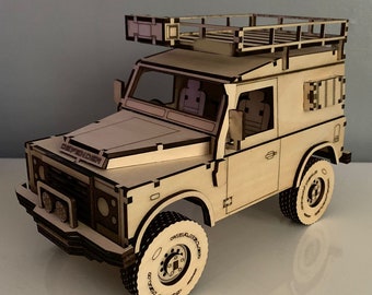 Land Rover Defender 90 Wooden Model Kit