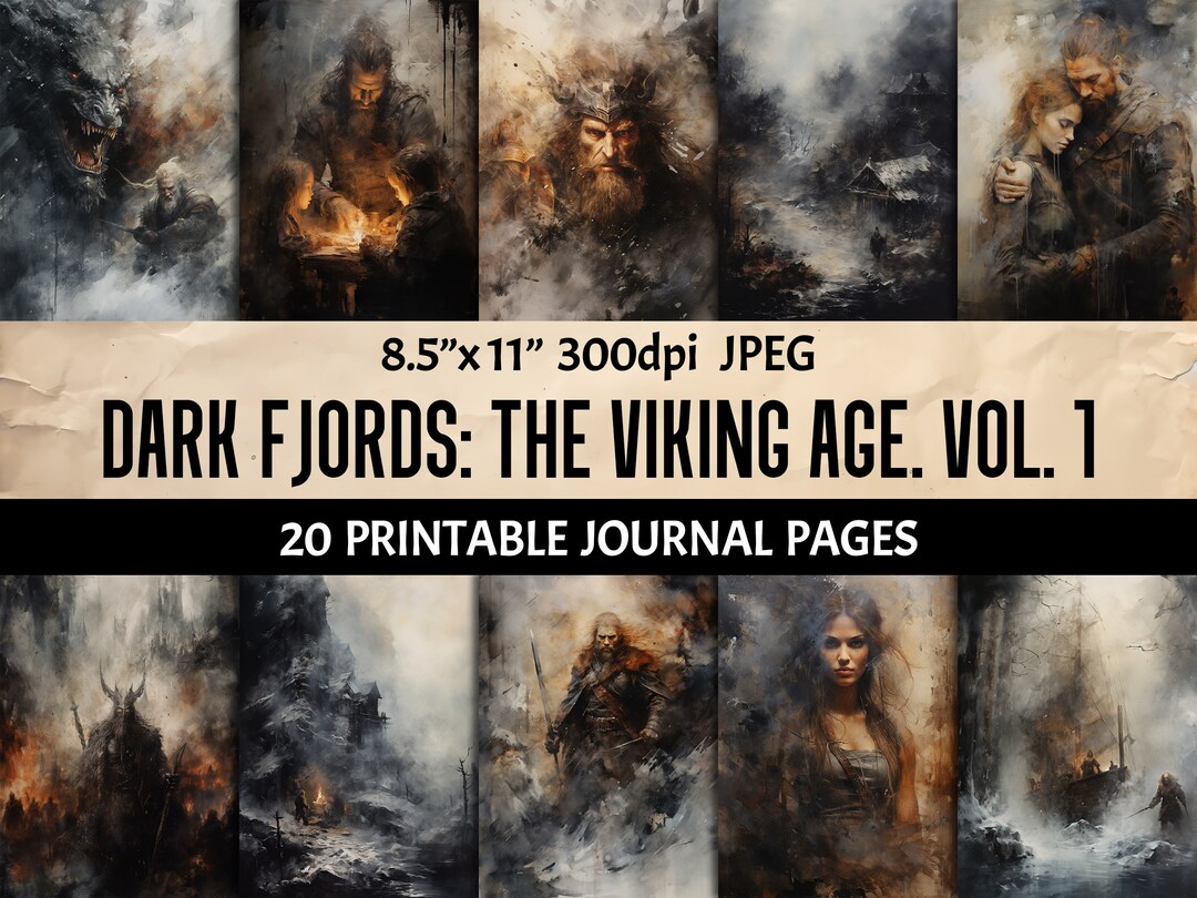 Viking Life Digital Journal Pages - Vintage Nordic Dark Aesthetic ...