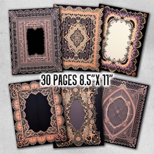 Printable Frame Woven Style Page for Junk Journal Scrapbooking Collage ...